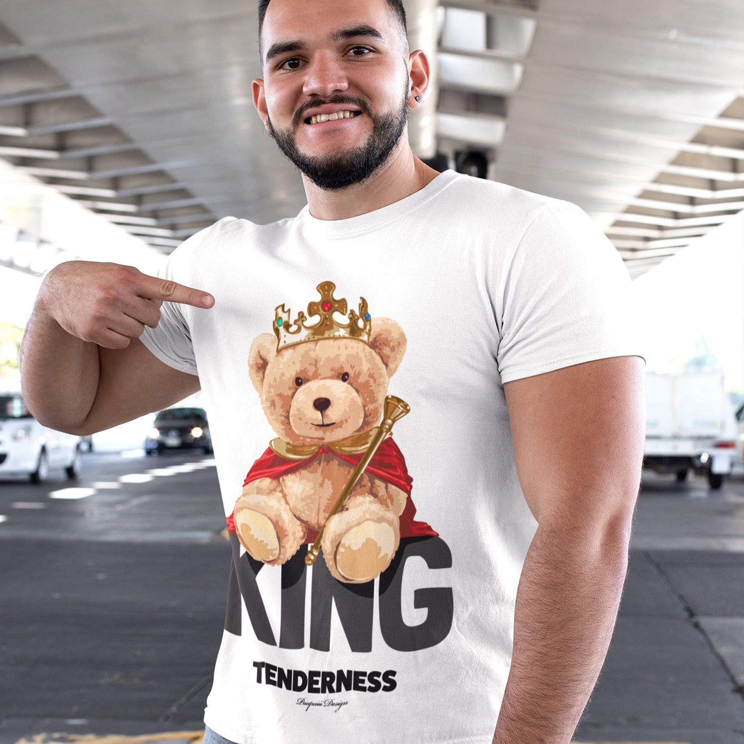 King Bear White T-Shirts