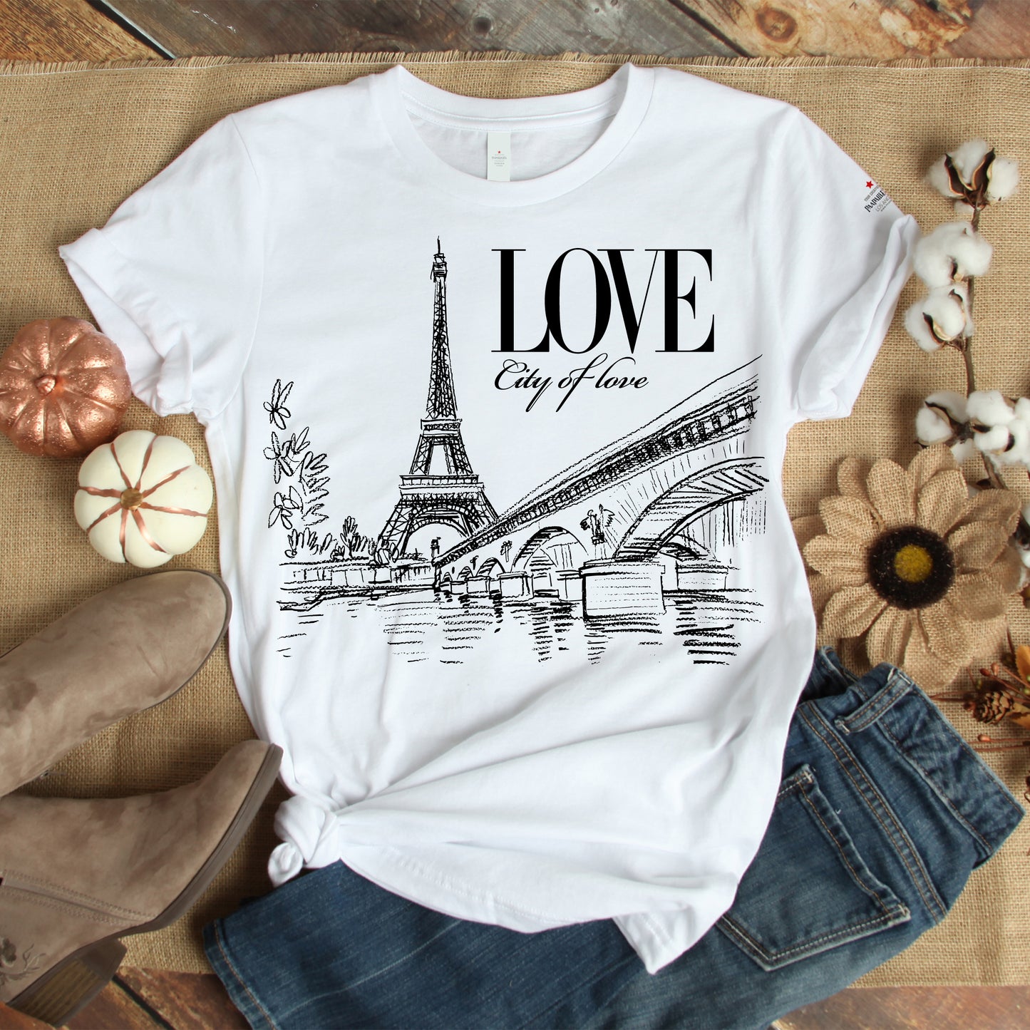 City Of Love Withe T-Shirts