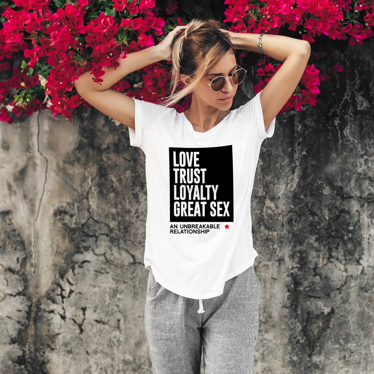 Love Trust Loyalty White T-Shirts